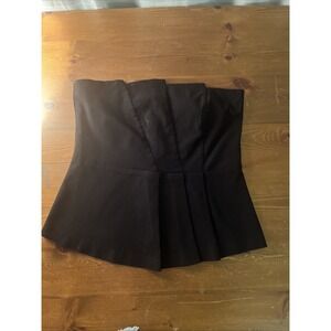 HEMLUT‎ LANG CORSETTE/TUBE TOP COTTON BLEND PEPLUM STYLE